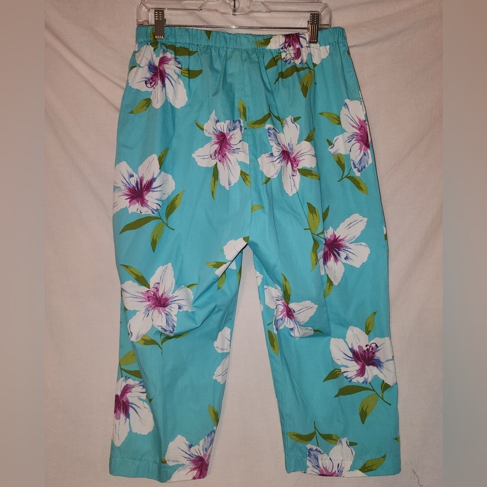 Vintage (80s) Cathy Daniels Floral Pattern Summer Outfit Pants petite size sm